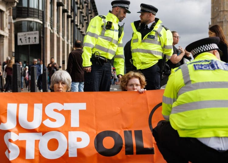 Just Stop Oil at parliament square