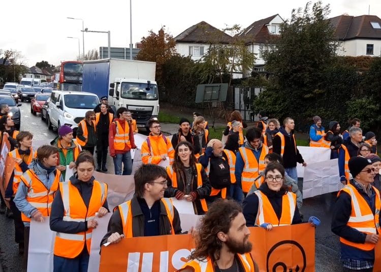 Just Stop Oil blocking a road Met Police