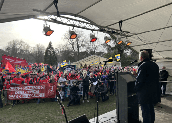 PCS union anti-strike GCHQ rally