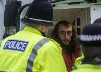 Palestine Action activist being arrested Daily Express