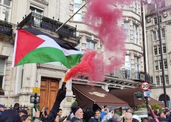 Palestine march police