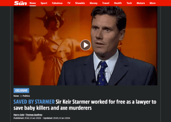 The Sun Starmer headline