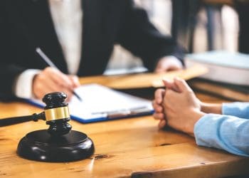 An employment tribunal with a gavel TUC