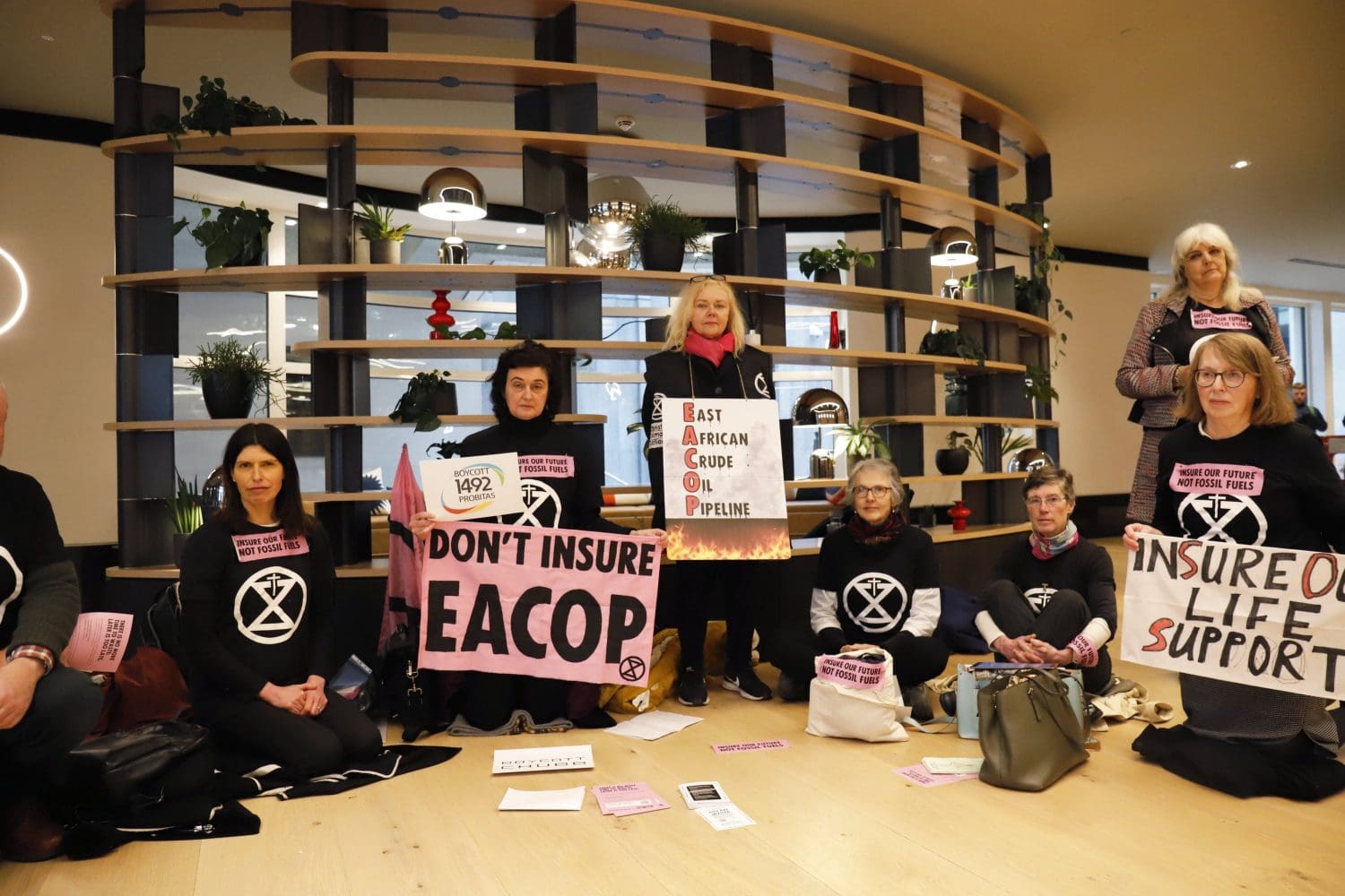 a protest sit in at Probitas