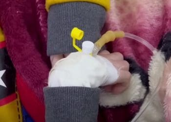 A starving child's hand in Gaza as famine looms