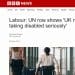 a picture of a BBC UNCRPD headline that reads "Labour: UN row shows 'UK not taking disabled seriously' with a picture of a wheelchair user disabled people