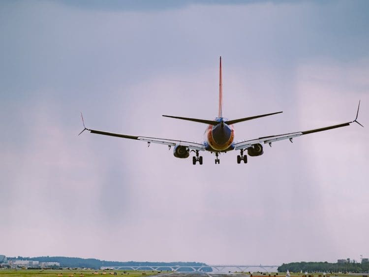 EU air travel a plane taking off