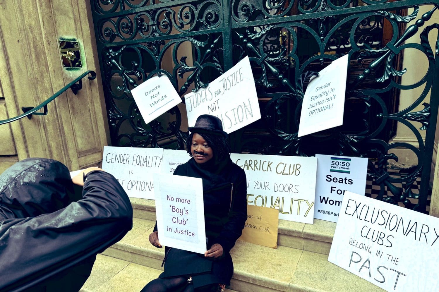 Garrick Club protest