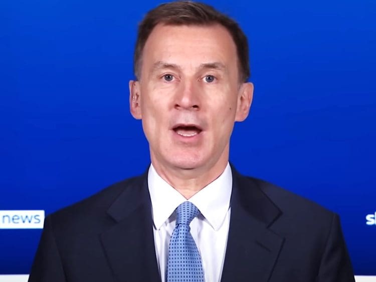 Jeremy Hunt open mouthed Spring Budget public sector
