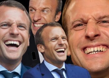Macron various pictures of him laughing La Provence
