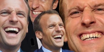 Macron various pictures of him laughing La Provence
