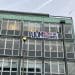 Manchester University a sign hanging from a window that reads UOM blood on your hands Israel
