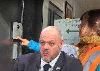 Mark Jenkinson and Just Stop Oil ringing his doorbell
