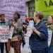 Mothers protesting outside a family court IWD