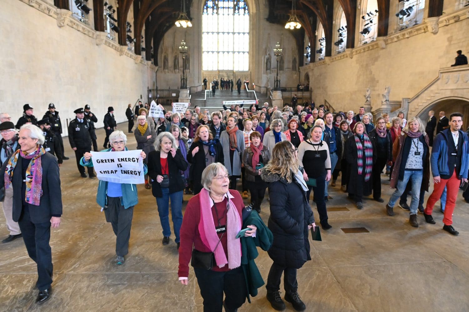 climate choir in parliament protesting over Rosebank