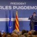 Puigdemont giving a speech Catalan