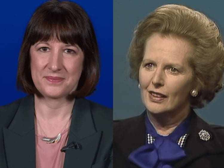 Rachel Reeves and Margaret Thatcher