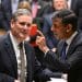 Keir Starmer and Rishi Sunak in parliament general election food