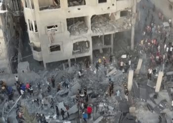A bombed area of Gaza Un Security Council Resolution Israel