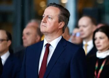 David Cameron looking to the left Israel