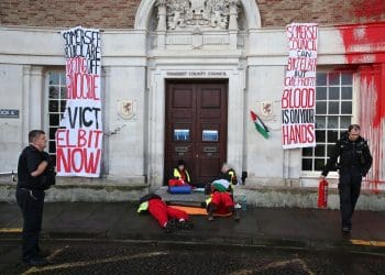 Palestine Action targeting Lib Dem Somerset council Israel Elbit