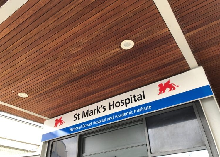 Entrance to St Mark's Hospital in London ME/CFS
