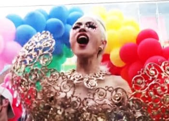 Thailand same-sex marriage street party with balloons and people in costume LGBTQ+
