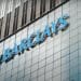Barclays logo on the side of a building fracking