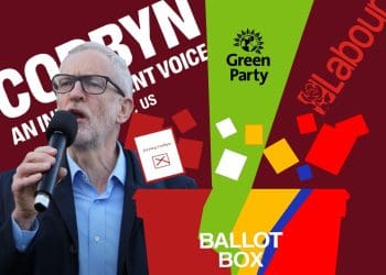 Jeremy Corbyn at a ballot box Green Party