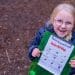 A child playing garden bird bingo Climate Action Countdown schools