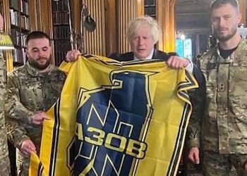 Boris Johnson Azov brigade parliament Ukraine