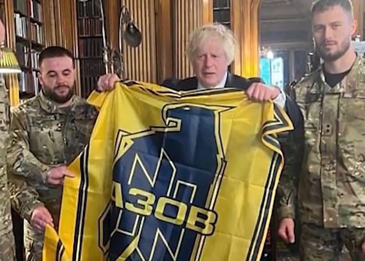 Boris Johnson Azov brigade parliament Ukraine