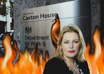 DWP Mims Davies flames