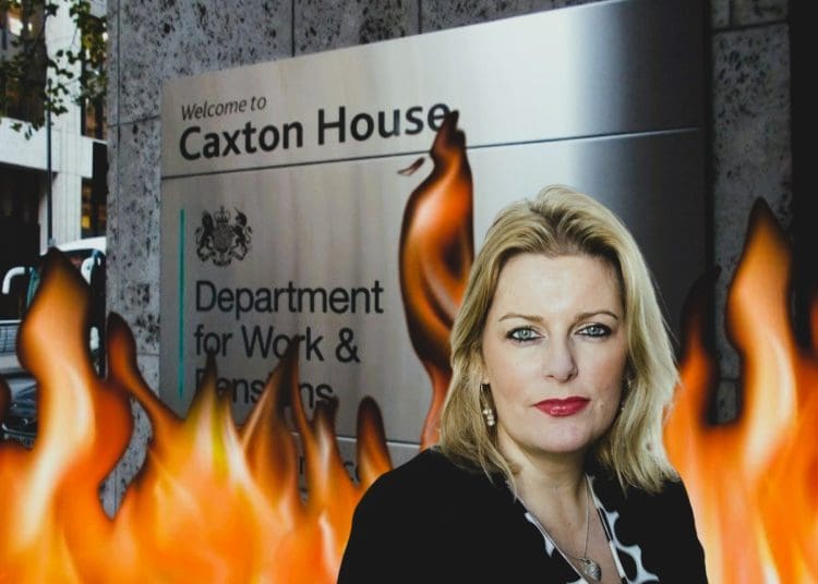 DWP Mims Davies flames