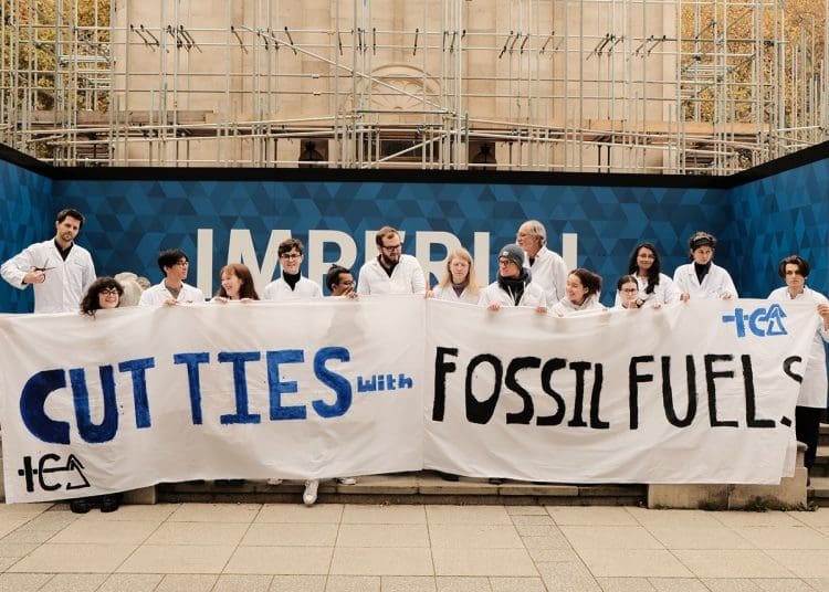 Imperial College London protest over fossil fuel investments