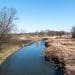 View of the Lausitzer Neiße river between Neißeaue, Germany and Piensk, Poland TFA forever chemical water
