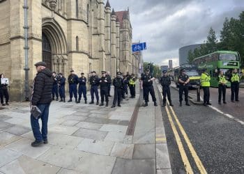 University of Manchester cops lined up