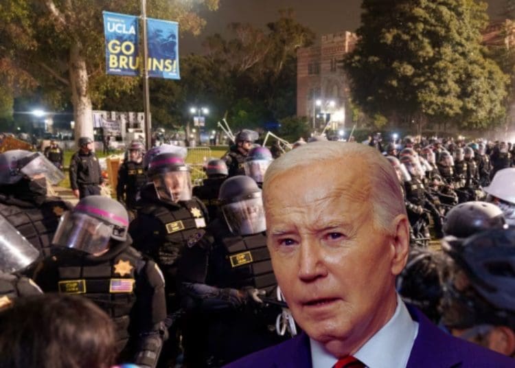 Biden calls for calm as police bear down on students US universities Israel