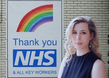 Thank you NHS sign and Dr Julia Grace Patterson