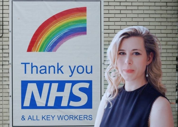 Thank you NHS sign and Dr Julia Grace Patterson