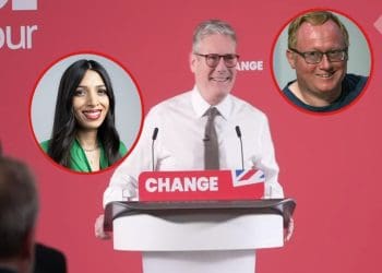 Faiza Shaheen, Keir Starmer and Luke Akehurst