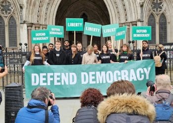 protest outside the High Court