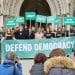 protest outside the High Court
