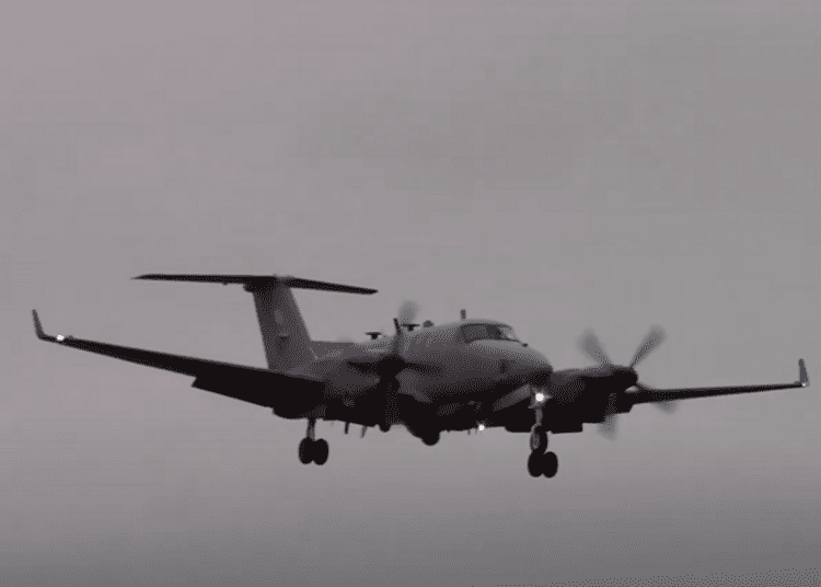 RAF Shadow R1 UK spy plane preparing to land Israel Gaza