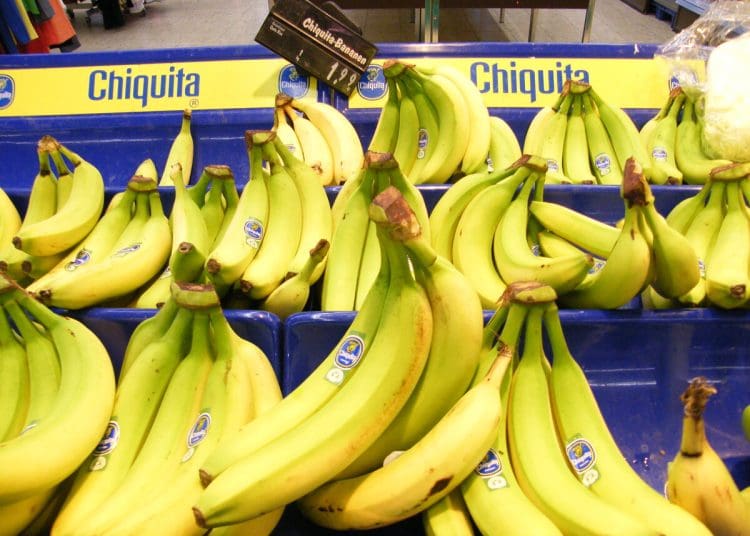 Chiquita bananas in a shop Colombia