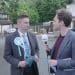Reform candidate George Woodward talking to Lewis Goodall.