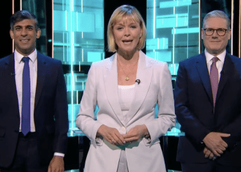 Sunak, Etchingham and Starmer ITV general election debate