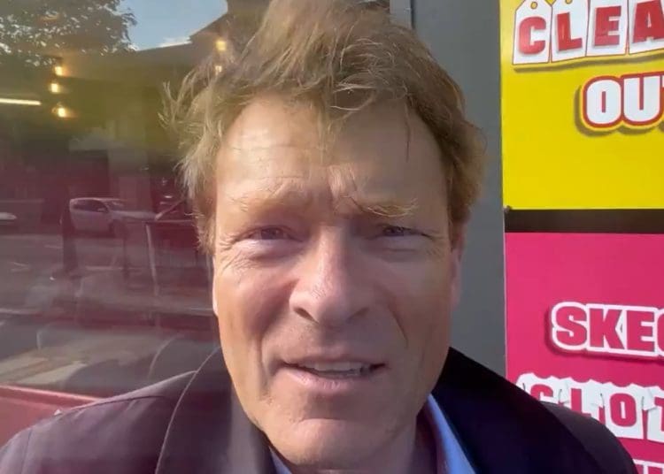 Reform's Richard Tice talking in a video he posted online