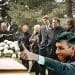 Sunak giving a thumbs up to a coffin welfare