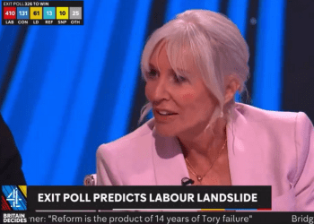 Nadine Dorries on Channel 4's election night programme.